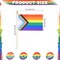 25 Pack Mini Progress Pride Flag Rainbow Gay Pride Stick Flag Small Hand Held LGBT Flags for Pride Parade Rainbow Festival Party Decorations (5x8 Inches)